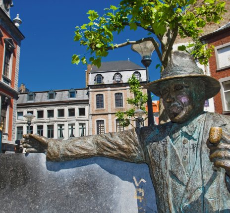 Statue von Georges Simenon in Lüttich © WBT - J.P.Remy